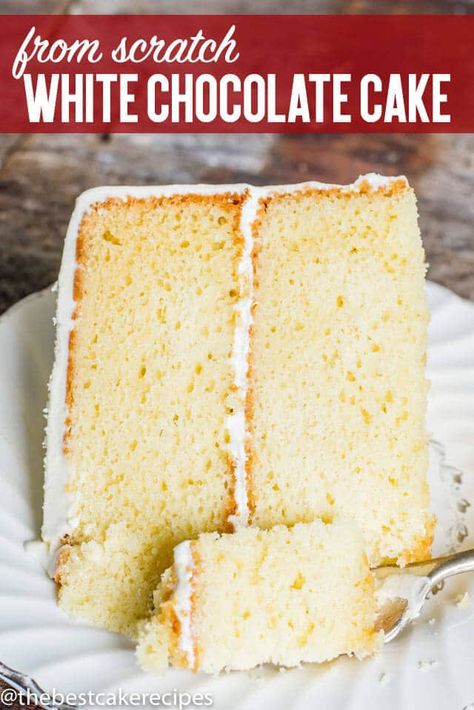 Moist White Cake Recipe, Cakes Flavors, Perfect Vanilla Cake, Homemade White Cakes, Best Vanilla Cake Recipe, Mousse Au Chocolat Torte, Moist White Cake, Moist Vanilla Cake, Birthday Cake Flavors