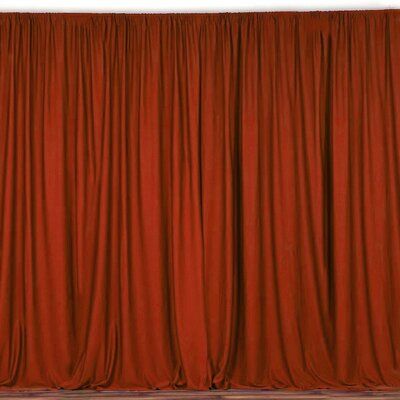 Latitude Run® These solid backdrop curtains are a perfect choice to decorate your window. These drapes also great for backdrops at weddings, trade shows, birthday parties, photo booths, showrooms, theaters, or anywhere you desire to add a touch of class. Transforming space and location into a completely different environment without resorting to expensive methods is easy to do with these polyester curtain/backdrop. Curtain Color: Copper Rust, Size per Panel: 56" x 84" | Latitude Run® Antion Soli Backdrop Curtains, Theatre Curtains, Red Drapes, Curtain Backdrops, Red Panels, Stage Backdrop, Red Curtains, Red Rooms, Photo Booths