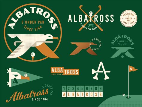 Albatross Golf Badges by Michael Penda on Dribbble Golf Logo Design, Golf Logo, Golf Design, Golf Brands, Vintage Golf, S Logo, Badge Design, Logo Illustration, Saint Charles