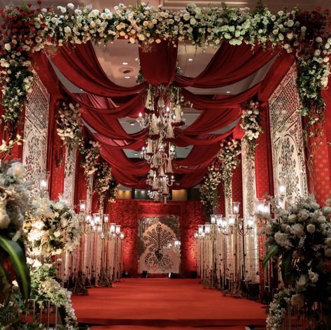 Wedding Pathway, Drapes For Wedding, Pathway Decor, Wedding Tent Decorations, Reception Stage Decor, Hall Decorations, Wedding Stage Decor, Wedding Decor Photos, Wedding Reception Backdrop