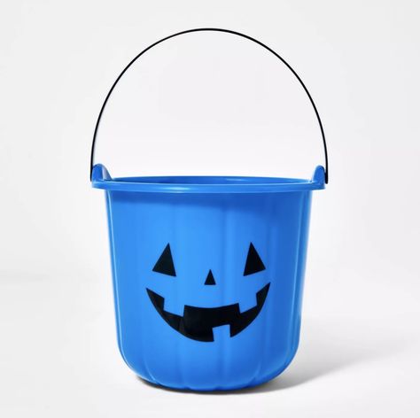 Teal Pumpkin Project, Bucket Ideas, Target Halloween, Creepy Pumpkin, Treat Bucket, Treat Basket, Teal Pumpkin, Pumpkin Bucket, Blue Pumpkin