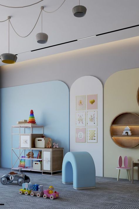 Kids Playroom Design by Asmaa Tarek Modern Kids Room Design, Creative Kids Rooms, Circu Magical Furniture, Magical Furniture, Magical Room, Kids Playroom Furniture, Childrens Playroom, Playroom Design, Kid's Bedroom