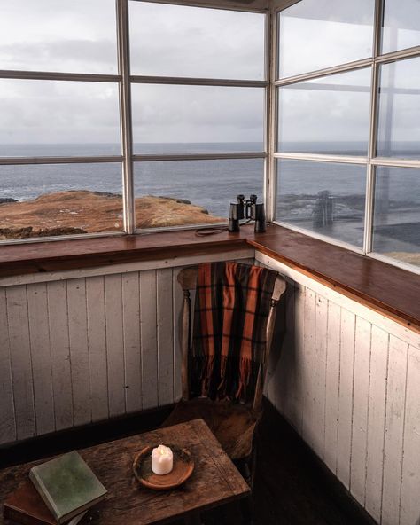 Beach Cottages, Scottish Cottages, Nautical Aesthetic, Lighthouse Keeper, Cottage Interior, The End Of The World, Through The Window, Off Grid Living, Off The Grid