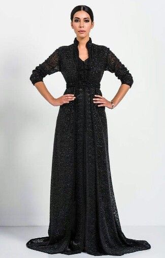 Caftan Morocco Dresses, Black Moroccan, Wedding Dress Brands, Black Kaftan, Muslim Evening Dresses, Muslim Wedding Dresses, Moroccan Kaftan, Fancy Gowns, Moroccan Fashion