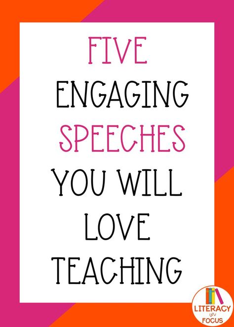 Five engaging speeches to you will love teaching! Support reading and listening skills with student speeches! Speech of Introduction, Sales Speech, Pet Peeve Speech, Storybook Speech, and Award Speech. #publicspeaking #oralpresentations #speeches Public Speaking Activities, Award Speech, Speaking Tips, Speech And Debate, Public Speaking Tips, Critical Essay, Secondary Teacher, Best Speeches, Speaking Activities