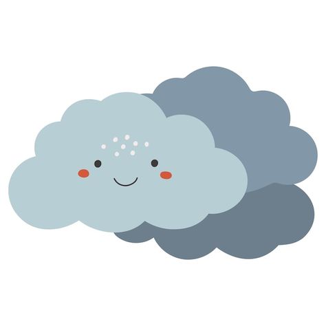 Cloudy vector illustration weather vecto... | Premium Vector #Freepik #vector #cloudy Cloudy Illustration, Weather Illustration, Weather Clipart, Lion And The Mouse, English Activities For Kids, Cloudy Weather, Clipart Baby, Kids Illustration, Baby Clip Art