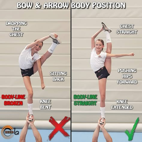 Bow And Arrow Cheer, Cheer Diet, Cheer Flexibility, Cheer Tips, Cheer Stretches, Cheerleading Tips, Cheer Moves, Cheer Jumps, Cool Cheer Stunts