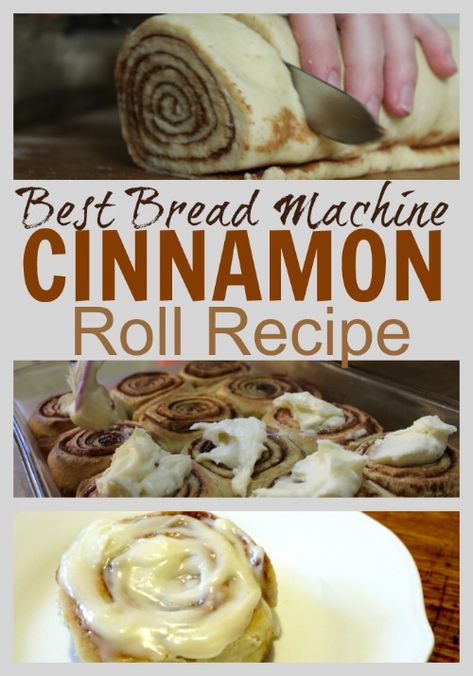 Bread Machine Cinnamon Rolls, Bread Machine Recipes Sweet, Easy Bread Machine Recipes, Best Bread Machine, Recipe Bread, Cinnamon Roll Dough, Bread Maker Recipes, Best Cinnamon Rolls, Best Bread