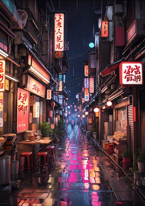 Light up your style with my 'Tokyo Nights' design! This idea takes you straight to the neon-lit streets of Japan with vibrant signs and a cool, urban vibe. Check my shop! 🫰 #neonstreet #japanvibe #rainynight #tokyonights #oldneons #artistic #aesthetic #anime #animestyle #popular #art #shop #sticker #tshirtdesign #cool Streets Of Japan Aesthetic, Japanese Streets Night, Tokyo Street Painting, Urban Japan Aesthetic, Tokyo Neon Lights, Tokyo Night Market, Tokyo Art Aesthetic, Tokyo Neon Signs, Tokyo Streets Aesthetic