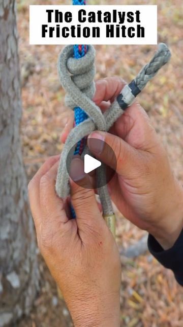 Climbing Knots Tutorial, Tree Climbing Knots, Hitch Knot, Vertical Clove Hitch Knot Tutorial, Rock Climbing Knots, Vertical Clove Hitch Knot, Tree Climbing Equipment, Arborist Climbing, Essential Knots For The Outdoors