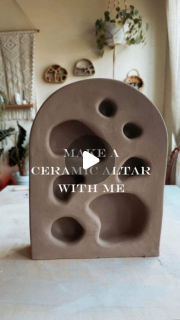 Mukesh Kumar on Instagram: "@annaflowersceramics   "CERAMIC ALTAR MAKING PROCESS"" Unique Altar Ideas, Diy Clay Altar, Air Dry Clay Altar, Altar Diy, Clay Altar, Diy Altar, Ceramic Altar, Pagan Altar, Pottery Handbuilding