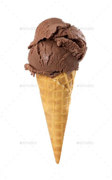 Chocolate ice cream in waffle cone isolated on white by Nataliia_Pyzhova. Chocolate ice cream in waffle cone isolated on white background. #AD #cream, #waffle, #Chocolate, #ice Waffle Chocolate, Ice Chocolate, Illustration Artwork Inspiration, Waffle Cone, Waffle Cones, Chocolate Ice, Chocolate Ice Cream, Fashion Website, Website Templates