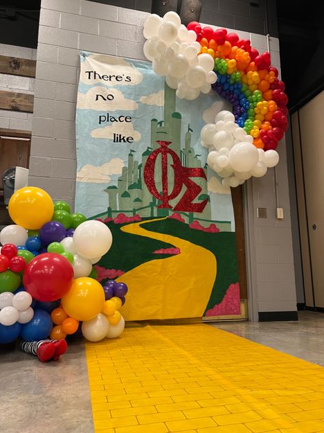 Fall Recruitment Themes, Wizard Of Oz Bid Day Theme, Sorority Dance Themes, Recruitment Themes Ideas, Sorority Semi Formal Themes, Wizard Of Oz Bid Day, Spring Bid Day Themes, Rush Themes Sorority, Sorority Formal Themes