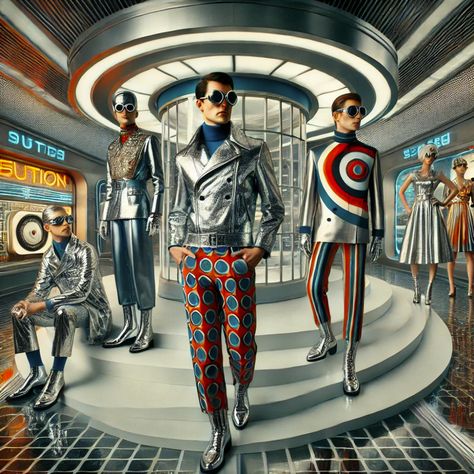 Why Sci-Fi Fans Love Retro Futurism in Fashion? – telbises Sci Fi Fashion Casual, Futuristic Retro Fashion, 70s Retro Futurism, Retrofuture Aesthetic, Retro Futurism Architecture, Retro Futurism Atompunk, Y2k Future, Futurism Architecture, Retro Futurism Fashion