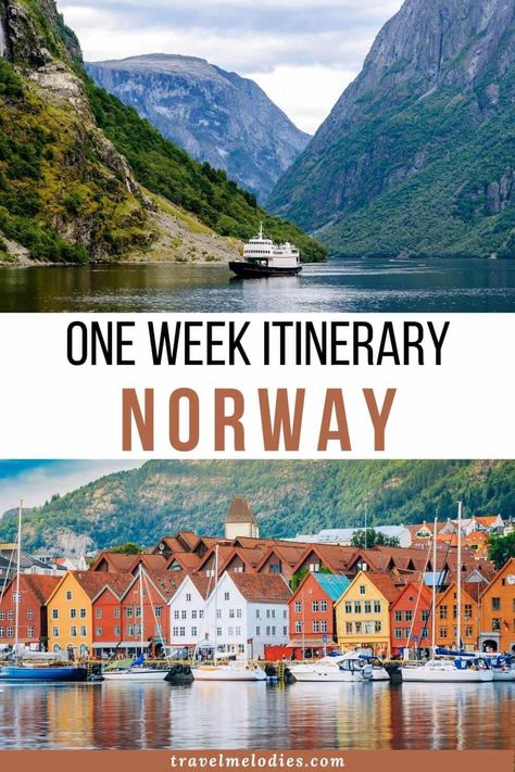 7 Days in Norway Itinerary for the First-Time Visitors - Travel Melodies Norway Roadtrip, Norway Itinerary, Norway Vacation, Norway Travel Guide, Norway Fjords, Scandinavia Travel, Visit Norway, Norway Travel, Road Trip Itinerary