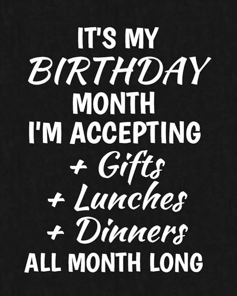 🎉🎁 Guess what, folks? It’s officially my birthday month! 🎂✨ And you know what that means? The gift-acceptance floodgates are wide open! 🌊🎁 From now until the end of the month, I’m graciously accepting gifts, well wishes, and maybe even some cake (hint, hint)! Let the birthday festivities begin! 🥳🎉 #BirthdayMonth #giftsgalore #chapter36 #theamandakjames My Birthday Month Quotes, Birthday Month Dp, Birthday Month Quotes, My Birthday Tomorrow, Birthday Festivities, Birthday Tomorrow, Its My Birthday Month, My Birthday Month, 36th Birthday