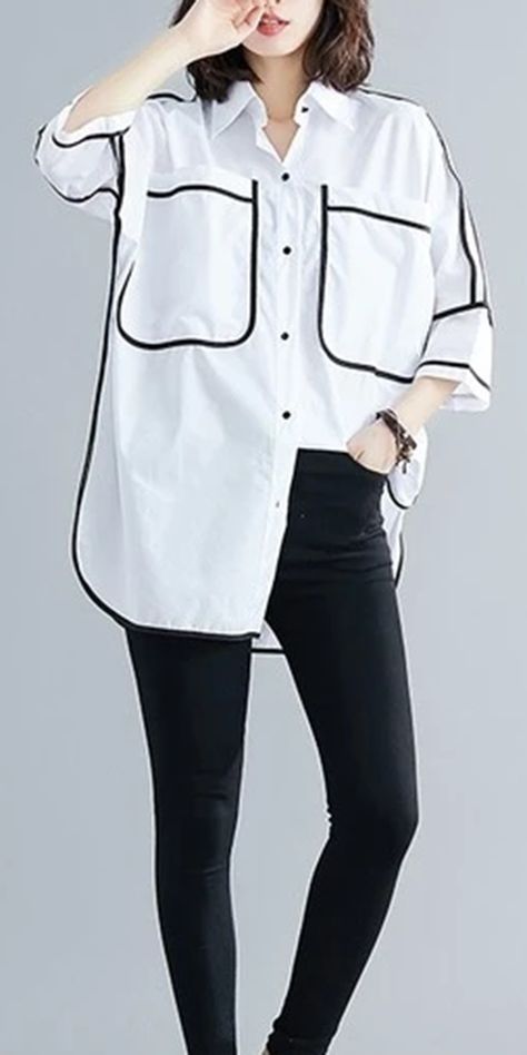 Shirts Style For Women, Summer Shirts For Women Casual, Long Shirts For Women Style, Long Shirts For Women Casual, Stylish Shirts For Women, Stylish Tops For Women Classy, Shirt Nails, 2020 Clothes, Shirts For Women Stylish