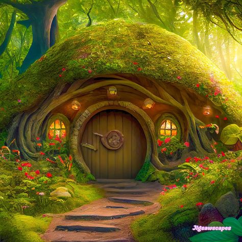 Cottage Concept Art, Cottage Fairytale, Fairytale Houses, Fantasy Cottage, Enchanted Cottage, Forest Cottage, Storybook Art, Fairytale Cottage, Magical Home