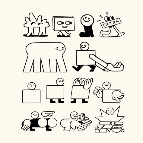 Line Logo, Simple Character, Menu Card, Character Design Animation, Line Illustration, Retro Illustration, 로고 디자인, Graphic Design Art, Motion Design