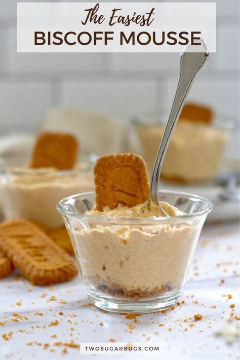 Desserts Using Heavy Cream, Biscoff Mousse, Cookie Mousse, Biscoff Cookie Recipe, Biscoff Recipes, Biscoff Cookie Butter, Cake Mug, Biscoff Cookies, Bake Dessert