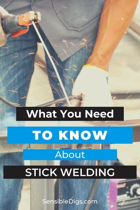 Stick welding uses an electrode and an electrical current at the weld pool to join different metals. It gets its name from the solid metal rod or stick that makes up the electrode. What are the facts to stick weld like a master welder? Find out in our informative guide. Metal Working Tools Welding, Stick Welding For Beginners, Easy Welding Projects For Beginners, Diy Welding Tools, Stick Welding Tips, Welding 101, Diy Welder, Welding For Beginners, Welding Techniques