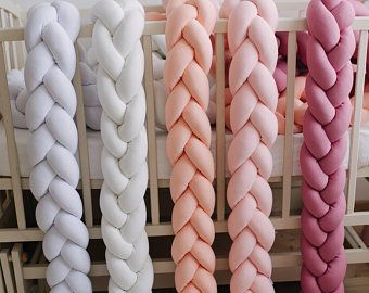 Crib Bumper Diy, Braided Bumper, Braided Crib Bumper, Baby Cot Bumper, Boys Crib Bedding Sets, Bumper Pads For Cribs, Baby Crib Bumpers, Baby Cot Bedding, Baby Bumper