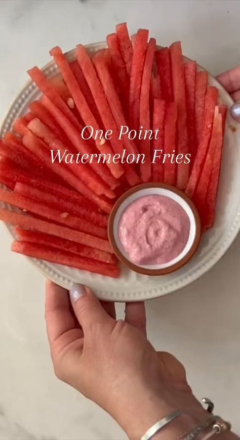 Recipe: Watermelon Fries | apple, Citrullus lanatus, art, recipe, maple syrup | One day we’ll learn how to carve fancy watermelon art for our summer parties, but until then…fries it is. 🍉 And even if you don’t wanna do the extra... | By WW Watermelon Fries, Watermelon Art, Cut Watermelon, Fried Apples, Apple Art, Summer Cookouts, Summer Parties, French Fries, Maple Syrup