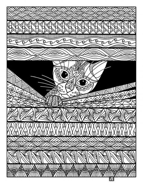 Tattoo Knee, Zentangle Animals, Cat Coloring, Cat Coloring Book, Words Coloring Book, Zentangle Artwork, Mandalas Painting, Adult Colouring Pages, Dog Coloring Page