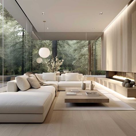 Unveiling Chic Modern Sunken Living Room Inspirations • 333+ Images • [ArtFacade] Room Rendering, High Ceiling Living Room, Luxury Living Room Decor, Sunken Living Room, Living Room Design Inspiration, Living Room Inspo, Apartment Interior, Minimalist Living Room, Living Room Inspiration