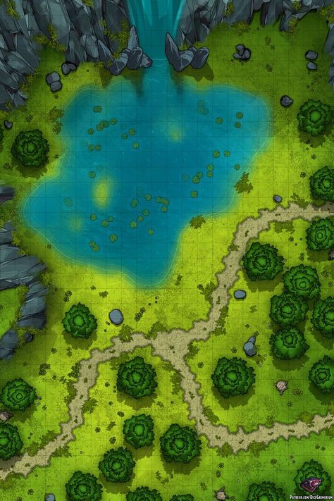 Dnd Backgrounds, Forest Map, Fantasy City Map, Dnd World Map, Building Map, Battle Map, Forest Waterfall, Writing Fantasy, Tabletop Rpg Maps