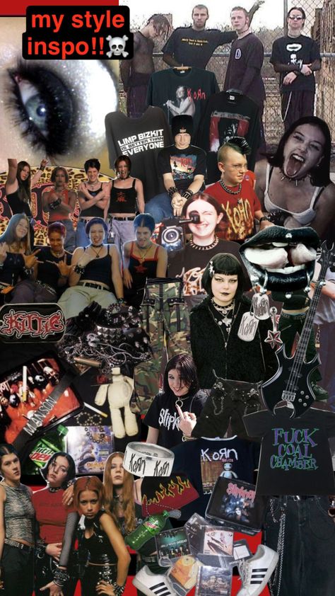 90s Numetal, Mallgoth 90s, Kittie Band, Static X, Limp Bizkit, Slipknot, Mall Goth, Aesthetic Backgrounds