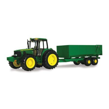 John Deere Big Farm Toy Tractor, 7430 Tractor with Wagon, 1:16 Scale, Multi-Color John Deere Toys, Farm Light, Big Farm, Farm Toys, Indoor Toys, John Deere Tractors, Play Vehicles, Farm Tractor, Grade 3