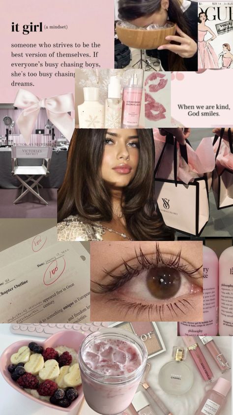 #beauty #victoriasecret #adriannalima #pinkpilatesprincess #vsangel #itgirl #itgirlaesthetic #fashion #glowup Eyeliner, Queen, Collage, Pink, Beauty