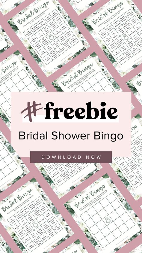 Make your bridal shower unforgettable with this fun and free printable Bridal Bingo game! Our beautifully designed bingo cards will keep your guests entertained and create memories that last a lifetime. Download now via the blog and print instantly! #bridalshowerideas #bridalbingo #printablegames #bridalshowerbingo Wedding Shower Bingo Printable Free, Find The Guest Bingo Bridal Shower Game, Find The Guest Bingo Free Printable, Bridal Shower Bingo Template, Wedding Shower Bingo, Bridal Shower Gift Bingo, Bachelorette Bingo Printable Free, Bachelorette Party Games Printable Free, Bridal Bingo Printable Free