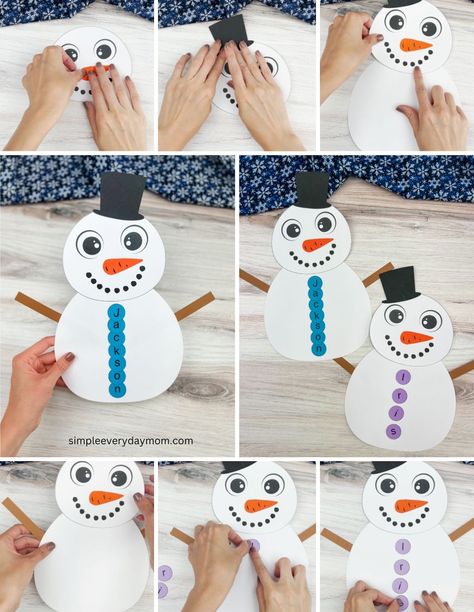 ⛄️ Snowman Name Craft ✂️ Get the... - Fun Crafts For Kids Snowman Name Craft, Snowman Name, Name Crafts, Thanksgiving Crafts For Kids, Frosty The Snowman, Kid Craft, Frosty The Snowmen, The Snowman, Fun Crafts For Kids