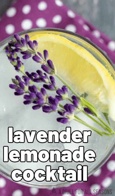 This Lavender Lemonade Cocktail recipe is refreshing, delicious, and has just 4 ingredients. It is a perfect nightcap after a long day or a sweet sip to serve at a party. Spiked Lavender Lemonade, Lavender Lemonade Cocktail Vodka, Lavender Vodka Lemonade, Cocktails With Lavender Syrup, Lavender Cocktail Recipe, Lemonade With Alcohol, Lavender Lemonade Cocktail, Lavender Cocktails, Lemon Cocktail Recipes