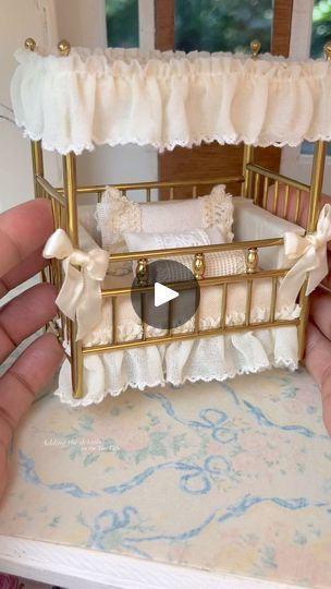 Brass Crib, Pierce Dollhouse, Tiny Nursery, Happy Wednesday Everyone, Doll Nursery, Dollhouse Nursery, Antique Shop, Miniature Dollhouse, So Nice