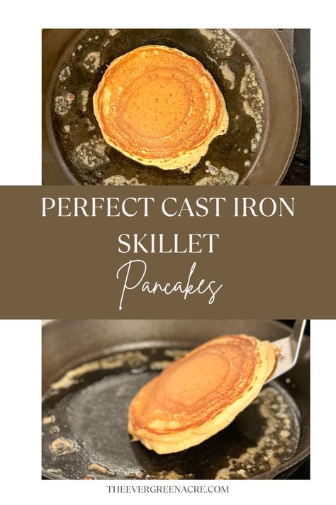 Learn how to cook the perfect pancake in a cast iron skillet. These tips will give you the best pancakes you have ever had. Once you cook your pancakes this way, you'll never go back! Pancakes In Cast Iron Skillet, Cast Iron Pancakes, Easy Pancake Batter, Homemade Buttermilk Pancakes, Pancakes From Scratch, Sheet Pan Suppers, Perfect Pancakes, Quick Breakfast Recipes, How To Make Pancakes