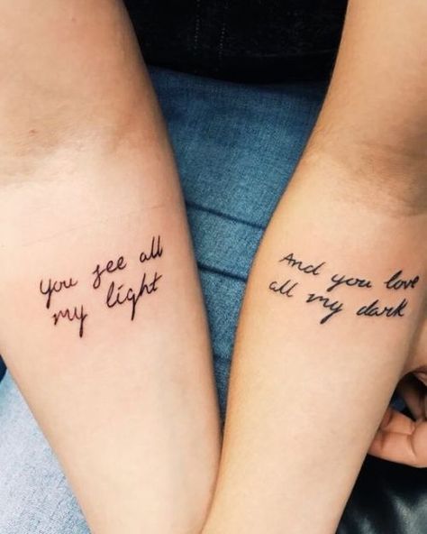 Best Friend Tattoo Quotes, Tattoo Amigas, Tattoo Frases, Unique Sister Tattoos, 27 Tattoo, Tattoos For Women Small Meaningful, Matching Friend Tattoos, Tattoo Placements, Matching Best Friend Tattoos