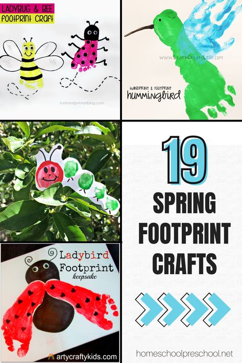 Discover a world of color & creativity with our roundup of Spring Footprint Crafts! Perfect for preschoolers, these projects capture growth & spark imagination while creating lasting memories. Dive in and watch your child's steps bloom into masterpieces. #SpringCrafts #PreschoolFun Spring Baby Footprint Crafts, Baby Spring Crafts, Spring Footprint Crafts, Spring Footprint Art For Infants, May Footprint Art, Crafts With Infants, Spring Footprint Art, Spring Crafts For Infants, Prek Lessons