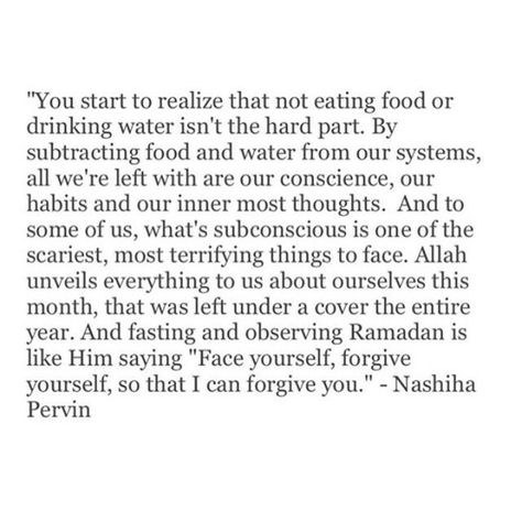 Fasting is about coming fave to face with your demons. Islamic wisdom. Nashiha Pervin. Fasting Quotes Islam, Ramadan Pics, Reminder Islam, Deeni Quotes, Islamic Journal, Ramadhan Quotes, Ramadan Quran, Faith Quotes Inspirational, Fast Quotes