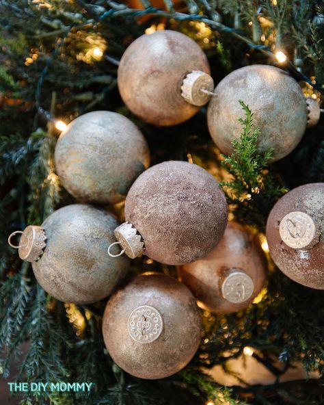 Rustic Christmas Crafts, Vintage Christmas Balls, Diy Christmas Ball, Diy Mommy, Ornaments Ideas, Rustic Christmas Ornaments, Christmas Ball Ornaments, Christmas Angel Ornaments, Diy Christmas Tree Ornaments