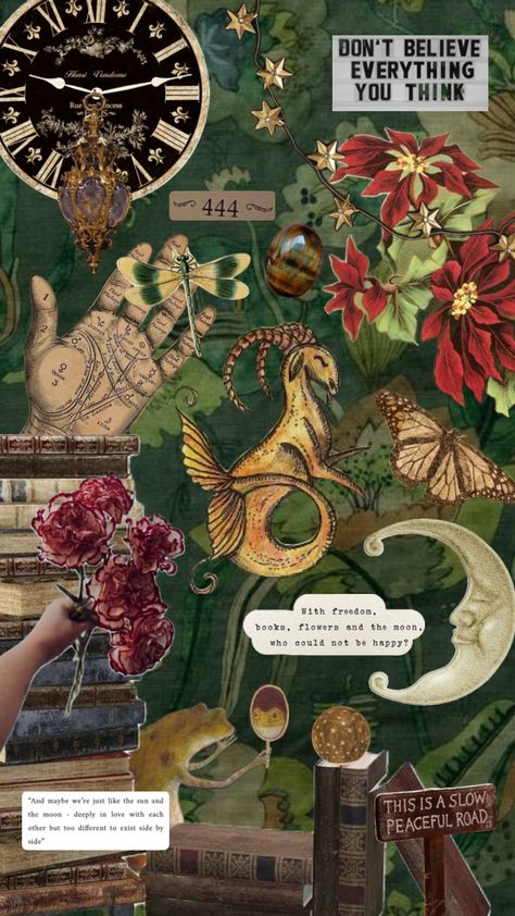 Capricorn inspired wallpaper collage #capricorn #wallpaper Capricorn Wallpaper, Capricorn Aesthetic, The Sun Tarot, Inspired Wallpaper, Zodiac Designs, Wallpaper Collage, Wreck This Journal, Hippie Wallpaper, Tarot Art