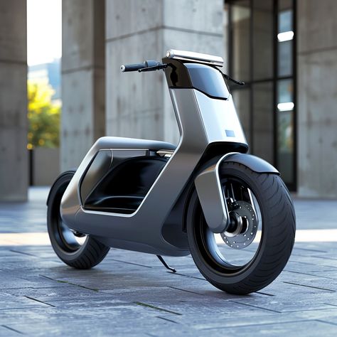 side view,Design future a high-performance electric scooter, compact, lightweight --v 6 Steampunk Motorcycle, Animation Blender, Electric Scooter Design, 3d Product Animation, Мотоциклы Cafe Racers, Electric Motorbike, Motorbike Design, Moto Scooter, Scooter Design