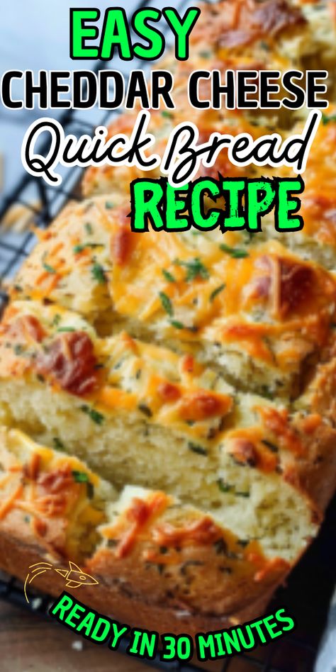 Easy Cheddar Cheese Quick Bread Cheddar Quick Bread Recipes, Quick Cheesy Bread, Cheddar Cheese Quick Bread Recipe, Easy Cheese Bread Recipes, Easy Bread Recipes For Beginners Quick, Cheddar Cheese Quick Bread, Easy Bread Recipes For Beginners, Easy Cheesy Bread, Cheddar Cheese Bread Recipe