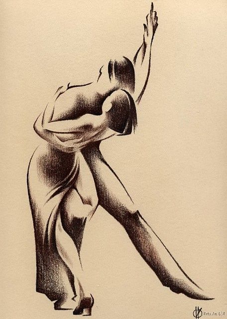 Tango Art, Tango Dancers, Dancing Drawings, Dance Art, A Drawing, Art Drawings Sketches, Drawing People, Figure Drawing, Tango