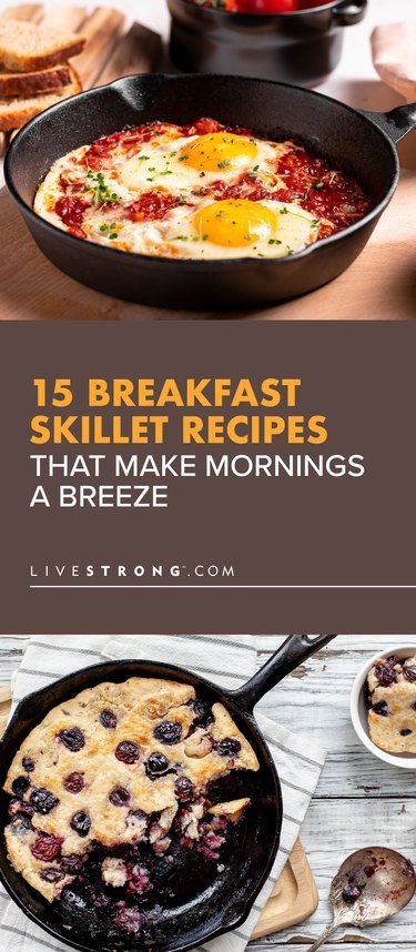 15 Breakfast Skillet Recipes That Make Mornings a Breeze | Livestrong.com Skillet Breakfast Ideas, Iron Skillet Breakfast, Easy Breakfast Skillet, Potato And Egg Breakfast, Chicken Breakfast Recipes, Warm Potato Salad, Easy Vegan Breakfast, Breakfast Hash Recipes, Mark Sisson