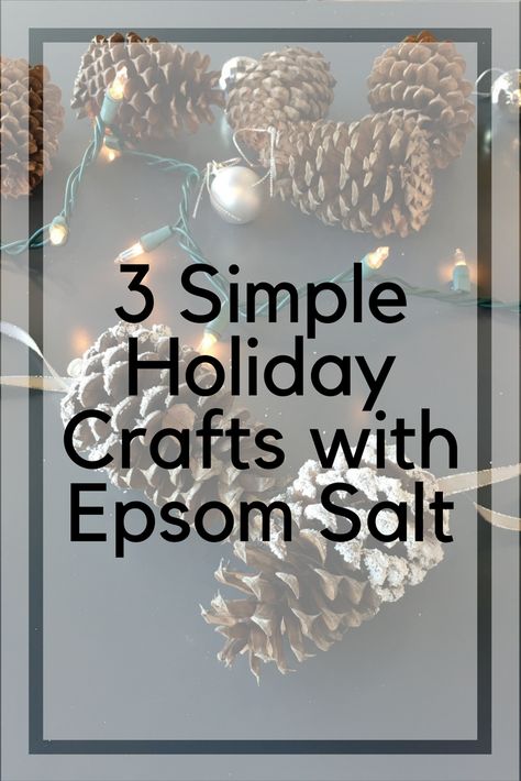 Epsom Salt Crafts Christmas Decorations, Epsom Salt Ornaments, Snowball Crafts, Epsom Salt Crafts, Simple Holiday Crafts, Salt Craft, Lavender Epsom Salt, Indoor Snowballs, Easy Winter Crafts