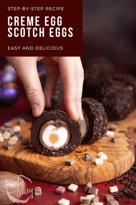 Creme Egg Scotch Eggs Fudgy Chocolate Cake, Scotch Eggs Recipe, Scotch Egg, Cadbury Eggs, Cadbury Creme Egg, Chocolate Fudge Frosting, Easter 2024, Scotch Eggs, Fudge Frosting