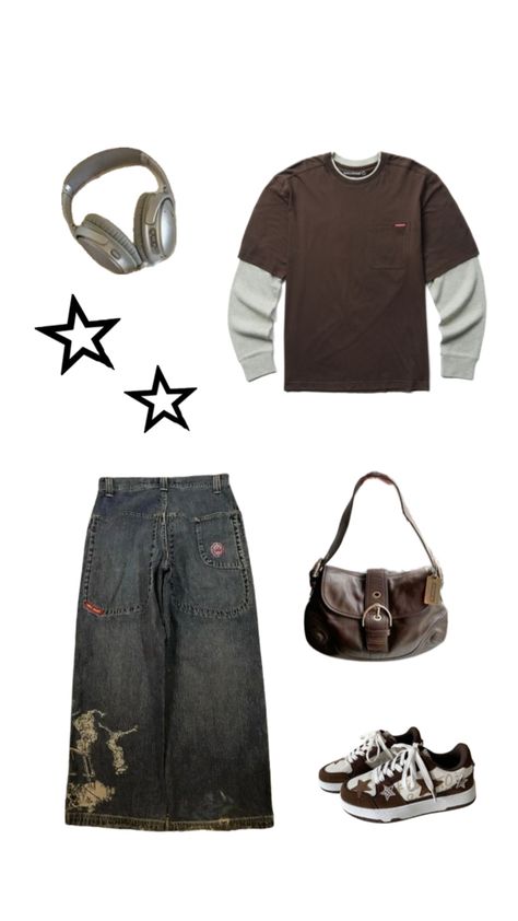 Mens Wear Baggy Outfit Clothes Streetwear Boy Y2K Star Downtown Girl Skater Indie Fashion Men, Streetwear Boy, W Pictures, Y2k Outfits Men, Skater Outfit, Boys School Outfits, Punk Style Outfits, Girl Skater, Types Of Aesthetics